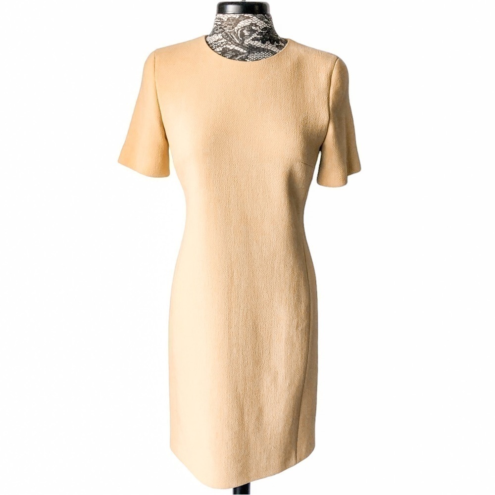 Louis Feraud Short Sleeve Sheath Wool Dress Size 8